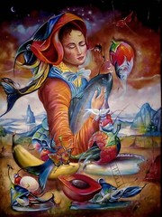 Acrylic/Canvas by Eduardo Miguel Martinez cuban Art 60×75 Cm