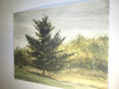 Pennsylvania Artist William J Greenwood Landscape Watercolor Painting, 1971