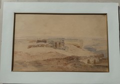 Egypt Watercolor Edward Lear 1812 – 1888 Komb Ombo 1854 Ex Collection Miami