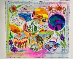 Sami Zilkha Creation Original Watercolor Judaica Jewish art