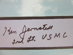 Raymond Waddey Painting USMC Grumman F3F-2 Biplane Signed Ken Jernstedt, 18″x24″
