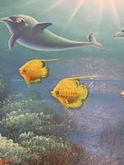 Original oil painting Ocean Scene Signed Not Mounted. 27 X 22