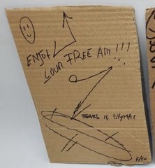 Genuine Banksy Girl Stencil On Cardboard Banksy Is Dismal Signed/Numbered 35/50