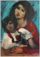 Arie Wachenhauser: Mother & Daughter/ Israeli Jewish Polish Realism Paris School