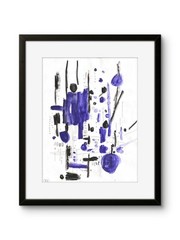 Original Neo Expressionism Art 11×14 Bright Abstract Geometric Pop Painting Pape