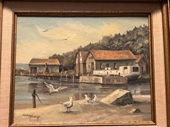 AUDREY A. KIRCHOFF „GILL’S ROCK – DOOR COUNTY“ ACRYLIC ON BOARD PAINTING
