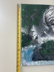 🔥 Abstract Expressionist Landscape Mountain Trees Painting Surreal 🌈✨🌖