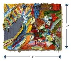 MODERN ORIGINAL OIL█PAINTING█VINTAGE█IMPRESSIONIST█ART ACTOR SIGNED ABSTRACT A