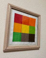 Sol Lewitt Square Painting – Minimalism – Framed