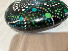 Hand Painted Rock Art Jelly Fish Signed by Artist