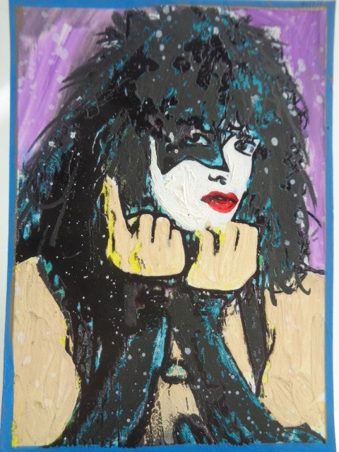 ATC ACEO Music KISS PAUL STANLEY THE STARCHILD Abstract Art