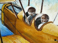 Mystery Artist, AVIATION OIL PAINTING 1917 CURTISS JENNY VINTAGE AVIATION ART