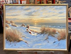 Original oil painting – Karsten Meiwald – winter on Sylt – 70 x 100 cm