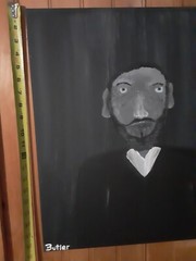 „Melancholic Man“ 16×20″ Painting – Goth Art – Signed by Artist – Leland Butler