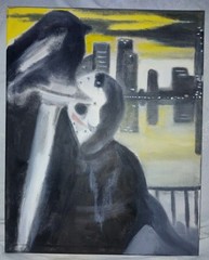 Friday The 13th Manhattan Painting Canvas Hand Painted Original Only One 20×16