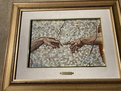 RARE VATICAN LARGE ICONOGRAPHIC MICRO MOSAIC MASTERPIECE SIGNED TRAVERSARI 1999
