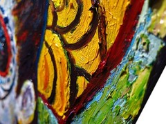 SKULL MASK OIL█PAINTING REALIST ART█VINTAGE ORIGINAL█DAY OF THE DEAD SKELETON NA