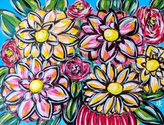 Original Floral Bouquet 9×12 Hand Painted Painting Paper Home Decor
