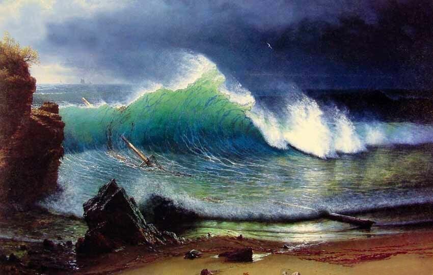 MQ12 Stretched Canvas Frame / Unframed Handmade Seascape Sea Wave Oil Painting