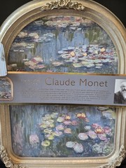 Monet “Water Lilies” 1904 Oil Framed Wall Art Print Canvas 11”x14″ Reproduction