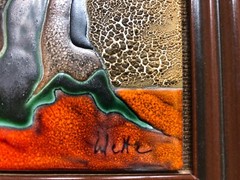 CERAMIC ART TILE PANEL ~ G. Valentin Galerie Les Archanges ~ Signed Weltz?