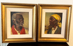 KAROL KOSSAK (1896-1975 ) Oil on Canvas PORTRAIT OF BRAZILIAN MAN & WOMAN Framed