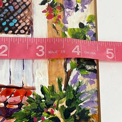 Jane Slivka Painting Acrylic Original Impressionist Garden Doorway Floral Signed