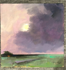 1 of 9 Landscape UKRAINE Original Oil painting DEMENKO NATALIA 8×8″ Signed WOW!