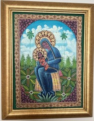 Haitian Painting by Saincilus Ismael signed, framed 12 x 16