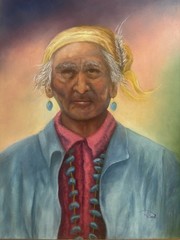Herbert Arthur Nelson Haggard “The Medicine Man” Signed Framed Canvas 24×20