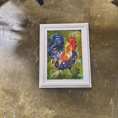 Original Acrylic Painting „Brewster The Rooster“ 14″ X 18″ By Timothy Designs