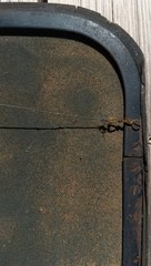 OOAK Folk Art Painting Mounted In Original 1928 Dodge Wayfarer Windshield Frame