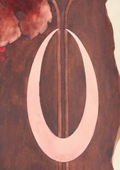 Art Nouveau decor, vine with red grapes, furniture design, watercolor, around 1900