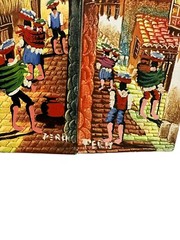 Peruvian Street Scene Oil on Canvas Signed Original Artwork Painting Peru
