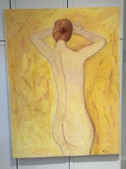 Oil On Canvas Nude Woman 30×40 Original By Robert Thompson Unframed