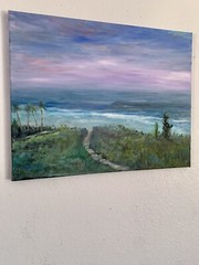 ORIGINAL NEW SEA PAINTING – OIL ON CANVAS BY GINA VANN 16in x 20in UNFRAMED 2023