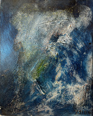 abstract 3 mixed media oil/LW 50×40 cm texture art monochrome Sonja Zeltner-Müller