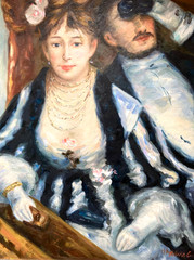 Oil Painting by Towel of Pierre-Auguste Renoir’s La Loge (The Theatre Box)