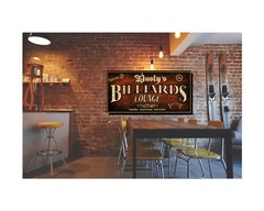 PERSONALIZED Canvas Wrap Billiard Lounge Pool PLaying Art Sign Wall Home decor