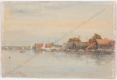 Charles Wynn Ellis (d. 1915) „Motif of River Thames“, watercolor, 1892