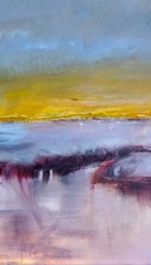 Oil original painting on canvas size 16×12 inches Soft evening