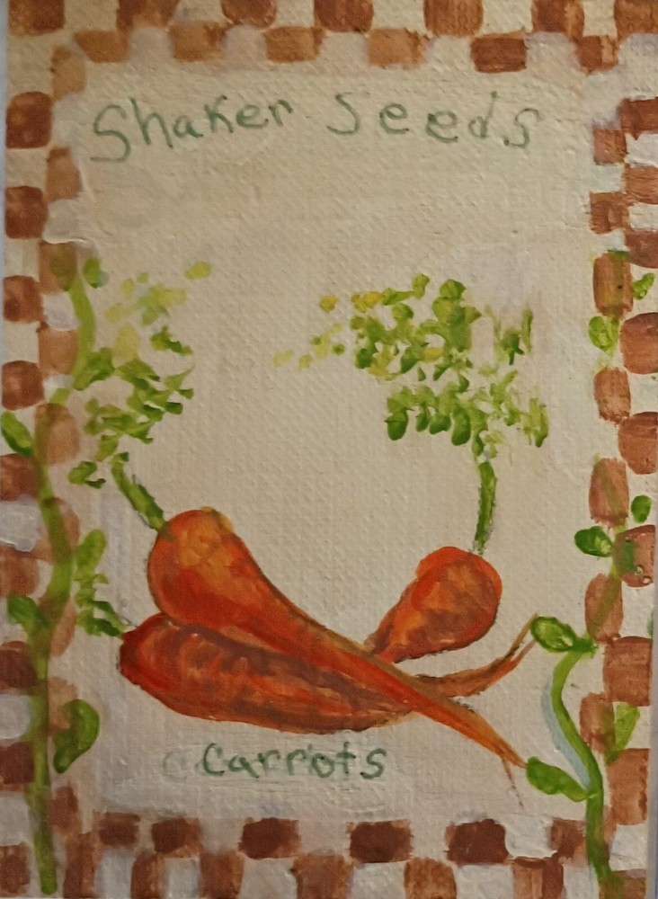 Aceo shaker seed packet original painting in acrylic
