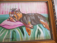 Elena Stetskovitch original watercolor painting Yorkshire terrier Yorkie 2011~
