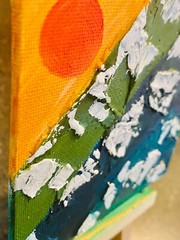 Mountain Landscape Original Painting Art Oil Impasto Landscape Textured Canvas