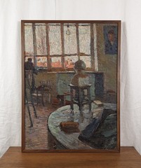 1957 Ukrainian Oil Painting Odesa Art College Studio Figurative Interior Art