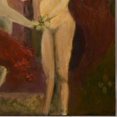 FREDERICK SPRAGUE Original Vintage Signed Figurative Double Portrait Painting