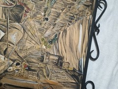 Vintage Water Color French Quarter, Peter St. New Orleans by Fedorsky