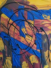 Abstract Painting on Canvas signed One of Kind Wall Decor Original Art