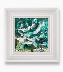 Australia Gold Coast Deep Tide Impasto Painting • Textured Intense Waves Art 6”