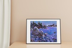 Oil Painting Winter Evening O. Kalenyuk Unframed Original Decor Art nKalen1355